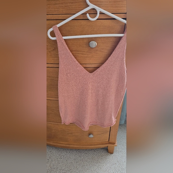 ❤️💋 NWOT Pink Lily Blush Mini-boucle Lightweight Sweater Tank, L - Picture 2 of 6